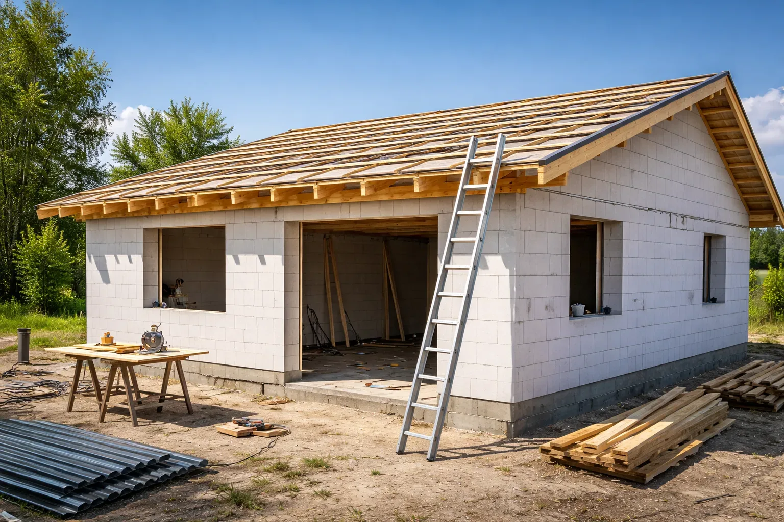 Односкатная крыша своими руками: конструкция, стропила и пошаговая инструкция